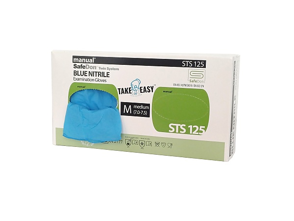 SafeDon Blue Nitrile STS125, Packaging